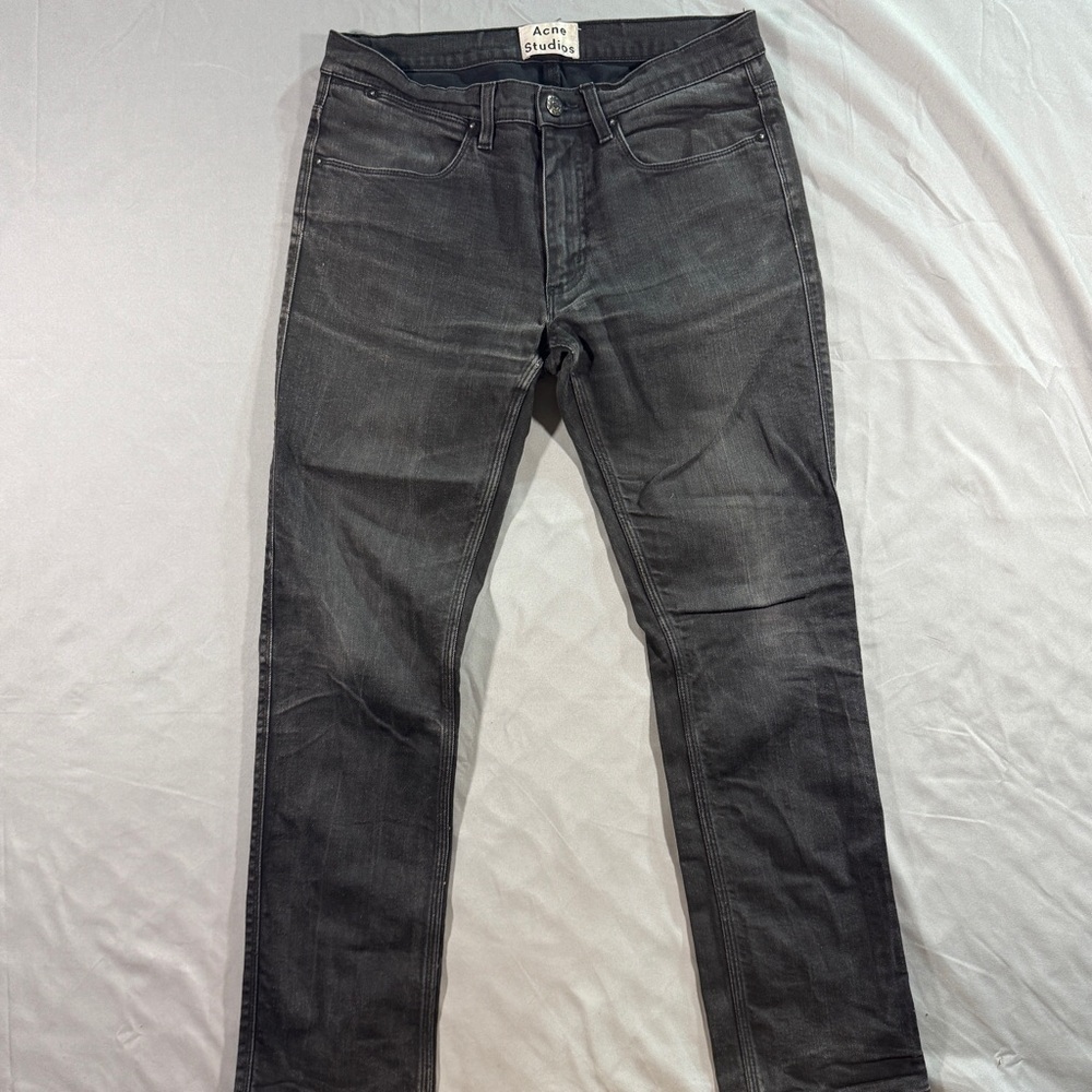 Acne Studios Jeans Women’s 32x34 Charcoal Gray Max Cash Straight Denim Stretch